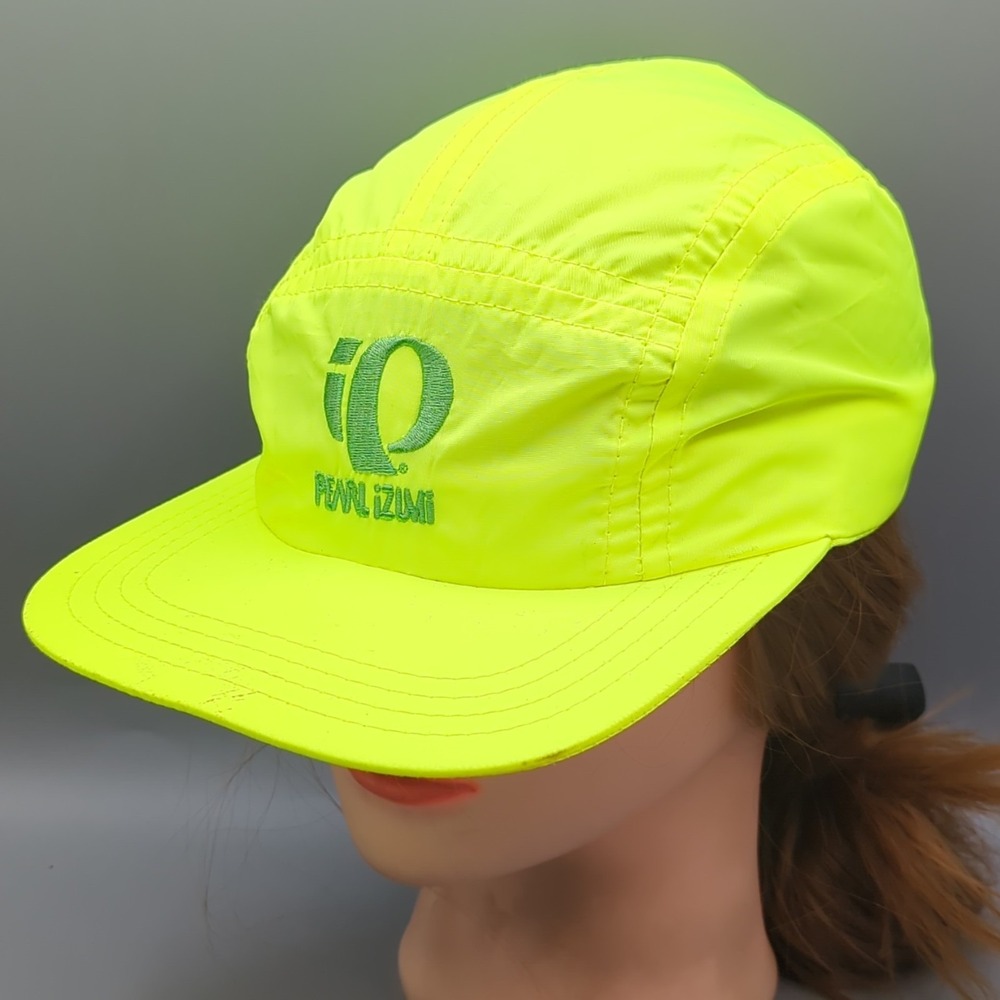 Pearl Izumi 5 Panel Cycling Cap Neon Hi-Vis Yellow Adjustable Hat